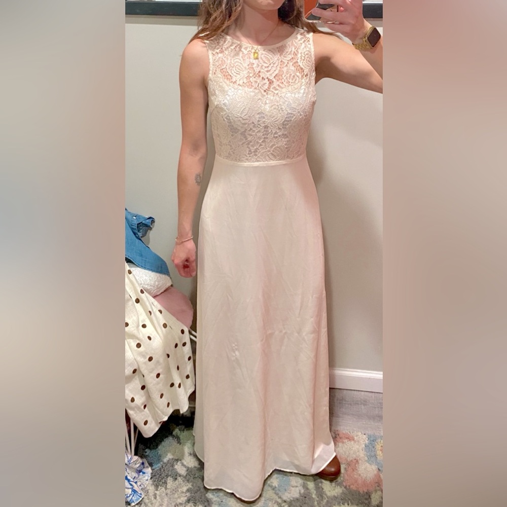 Lulus size small ivory lace A line wedding dress